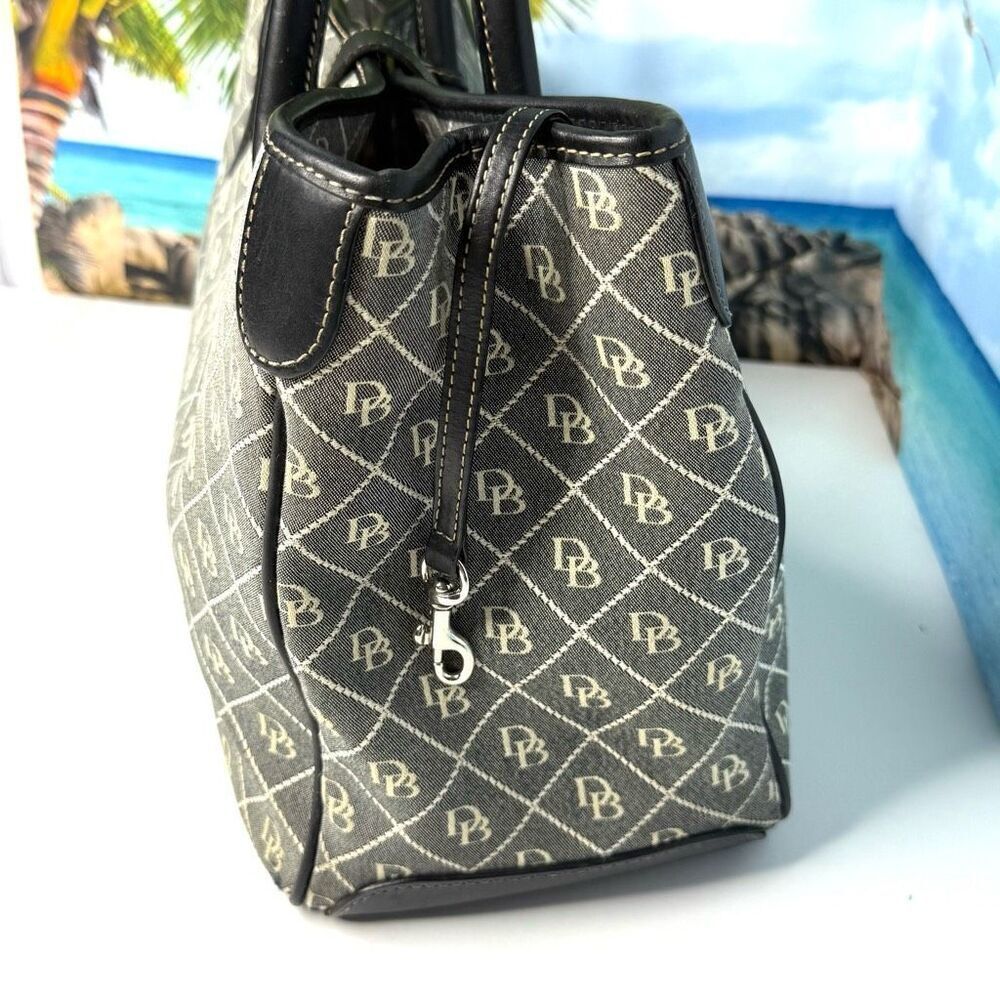 Dooney & Bourke Signature Db Canvas Satchel Tote … - image 4